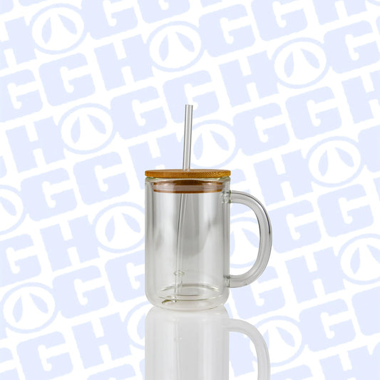 15 Oz Glass Mug With Handle