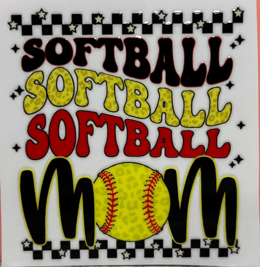 Softball mom decal
