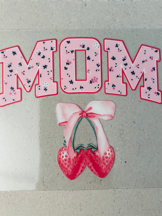 Mom strawberry decal