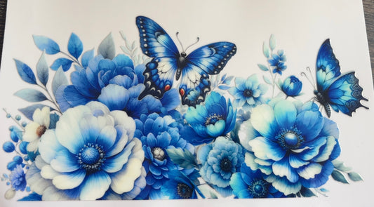 Blue butterfly wrap