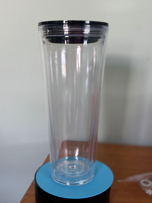 24oz acrylic with black lid
