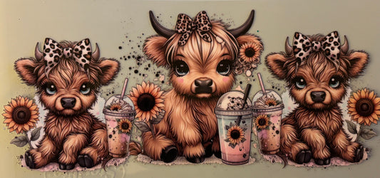 Highland cows coffee wrap