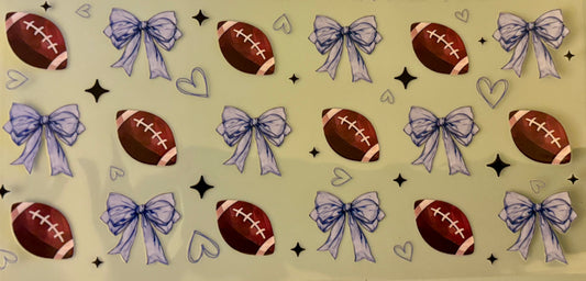 Football and bows wrap