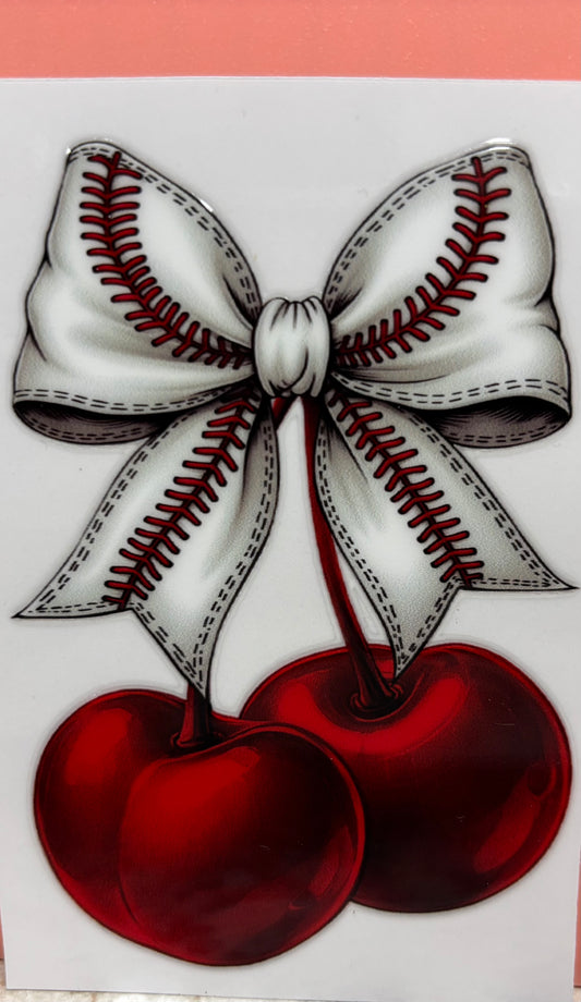Baseball with cherry decal