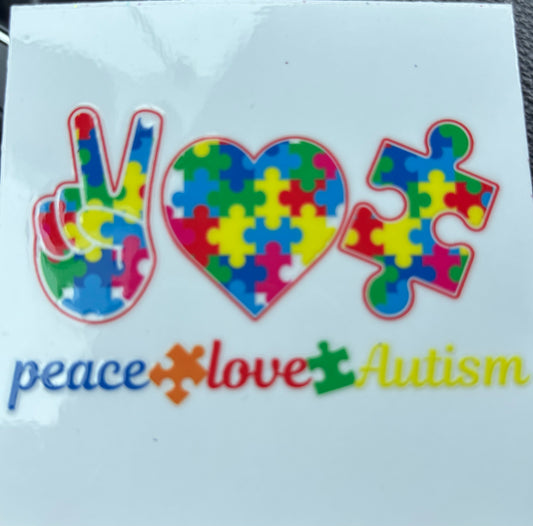 Peace and love decal