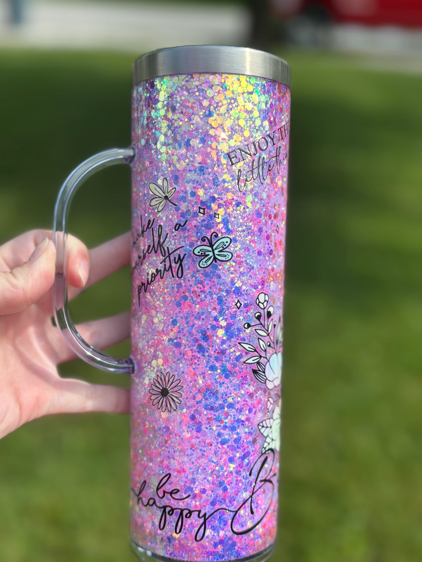 20 oz stainless with handle