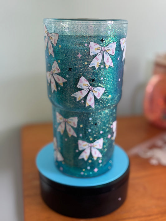18oz acrylic with bows