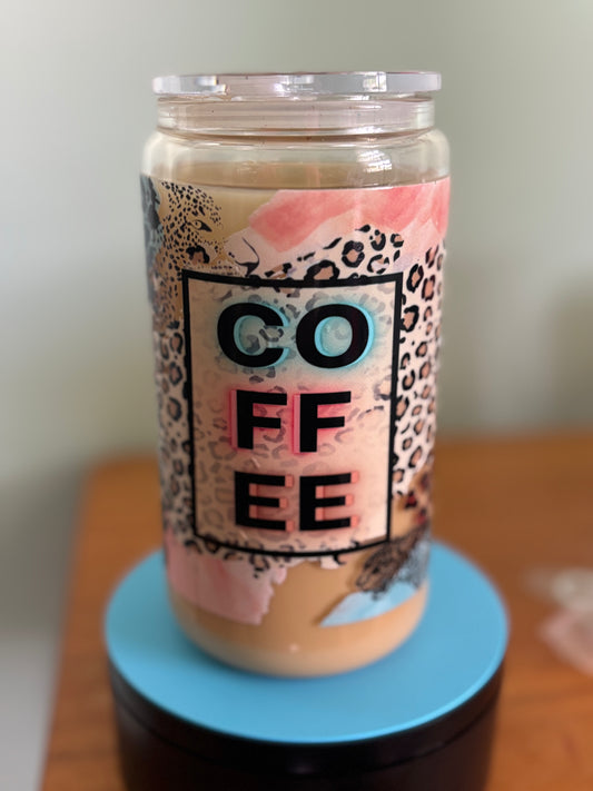 Coffee like 16oz glass