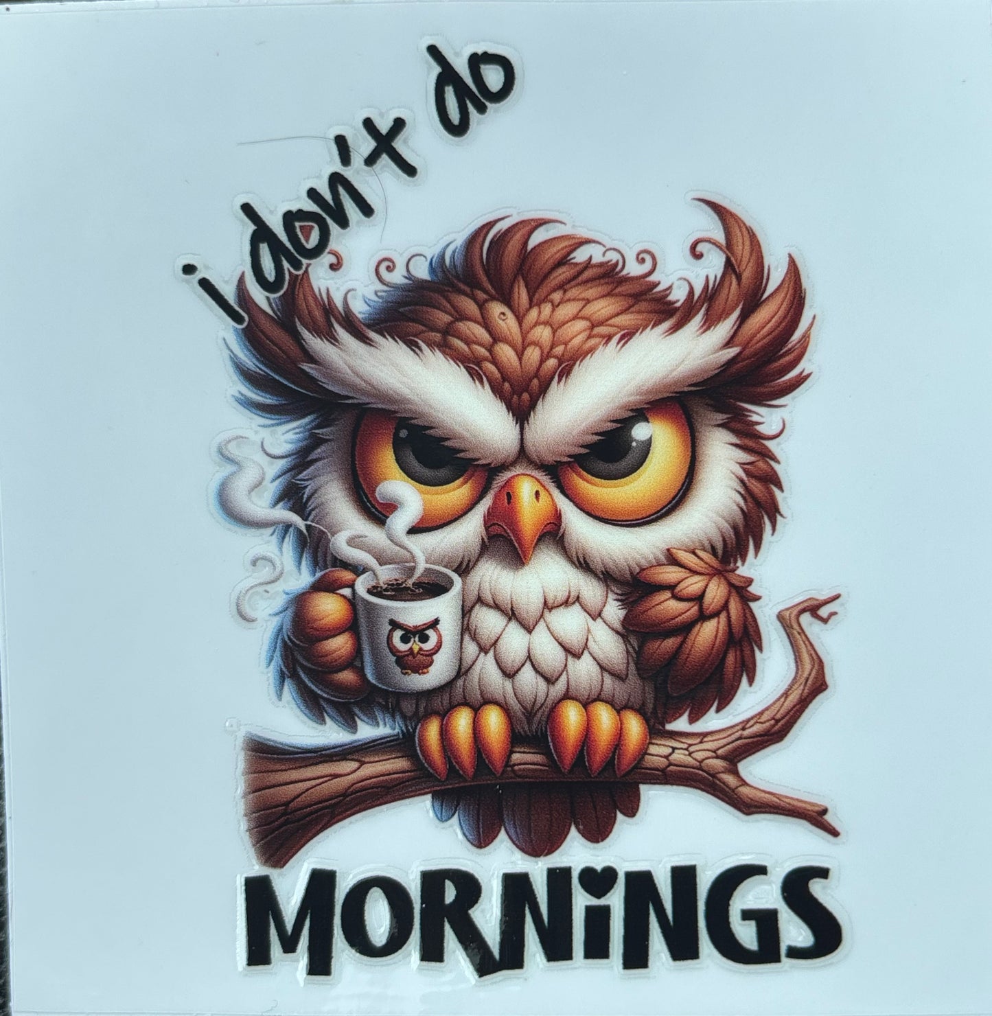 No mornings decal